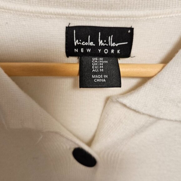 Nicole Miller New York Women's Button Front Belted Mini Sweater Dress Size M. - Picture 15 of 15